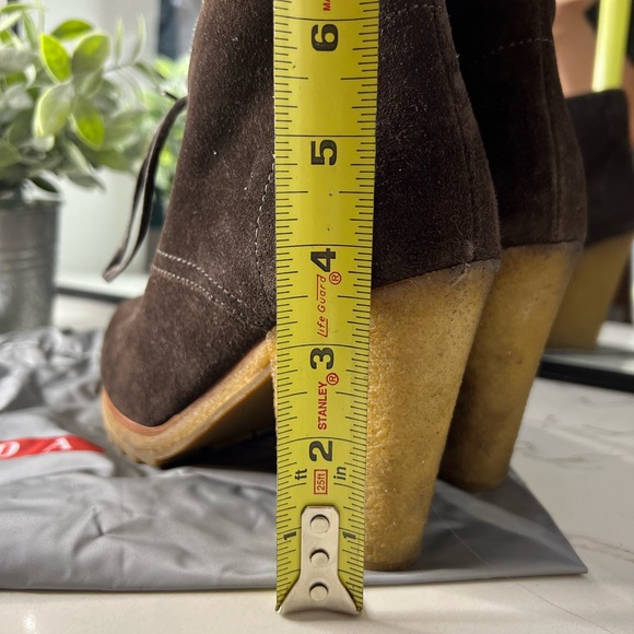 Dark Brown Prada Booties size 37.5/US 7 - Picture 7 of 8